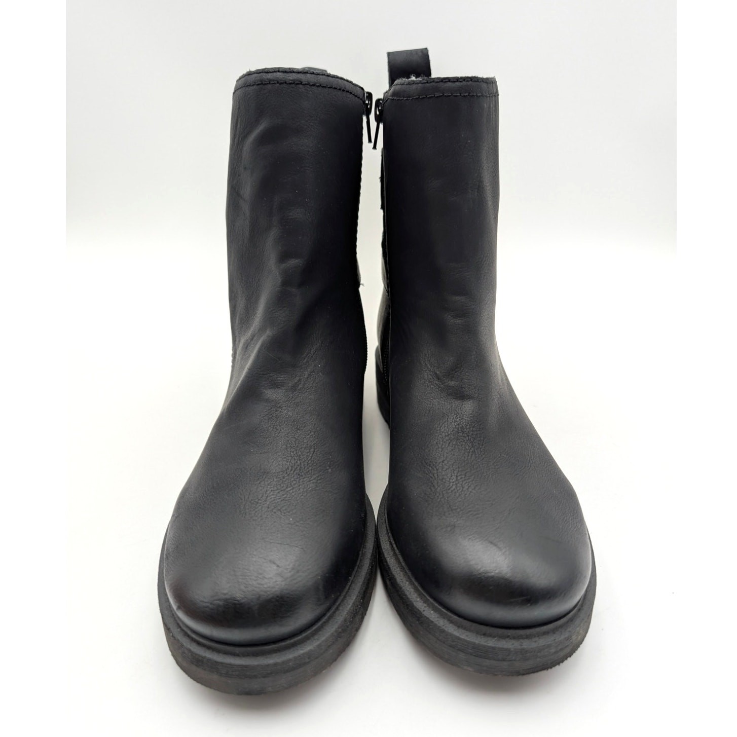 Lucky Brand Candre Double Buckle Lug Sole Boots Women’s Black Size US10M EU41.5