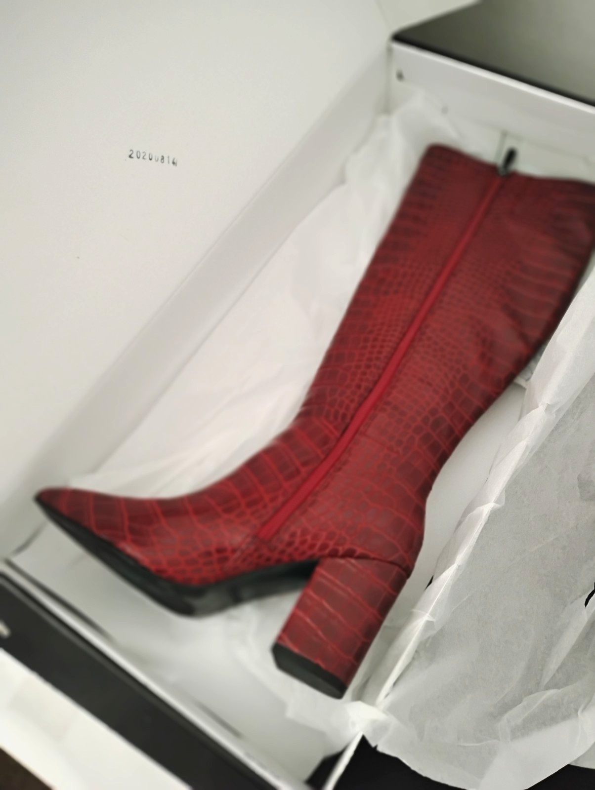 Nine West Womens Adaly Faux Leather Tall Knee-High Boots Red 6.5 Medium (B M)