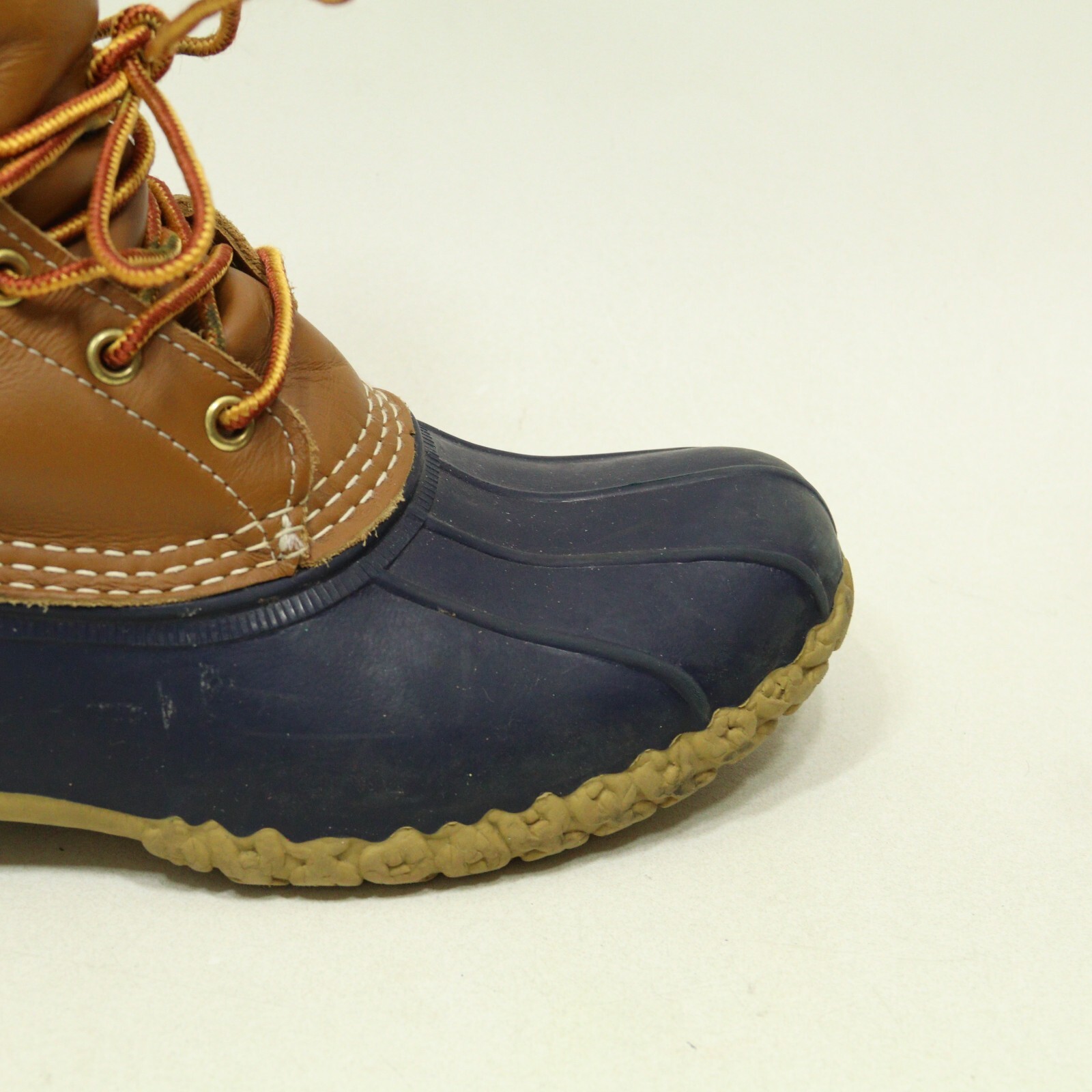L.L. Bean Women’s The Original Duck Boots Brown Ankle Lace Up Pull Tab USA Sz 8M