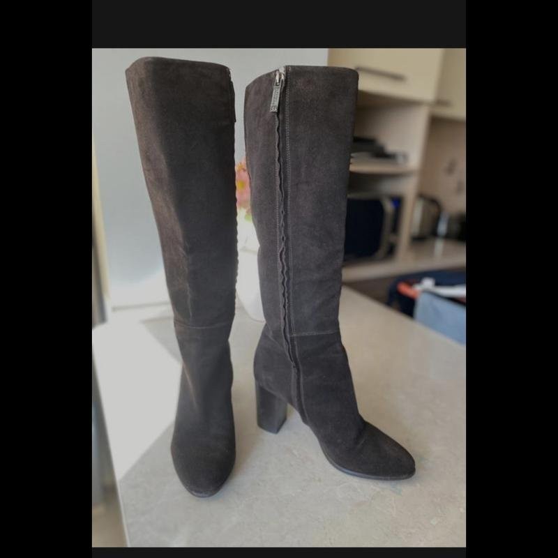 women baldinini boots brown suede 38.5
