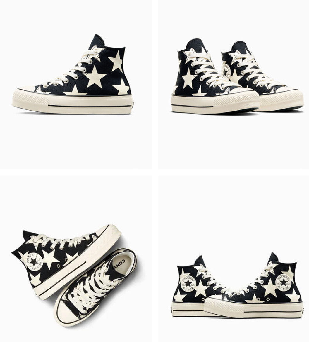 NEW Women’s Converse Chuck All Star Lift Large Stars Celestial Shoes A09903C