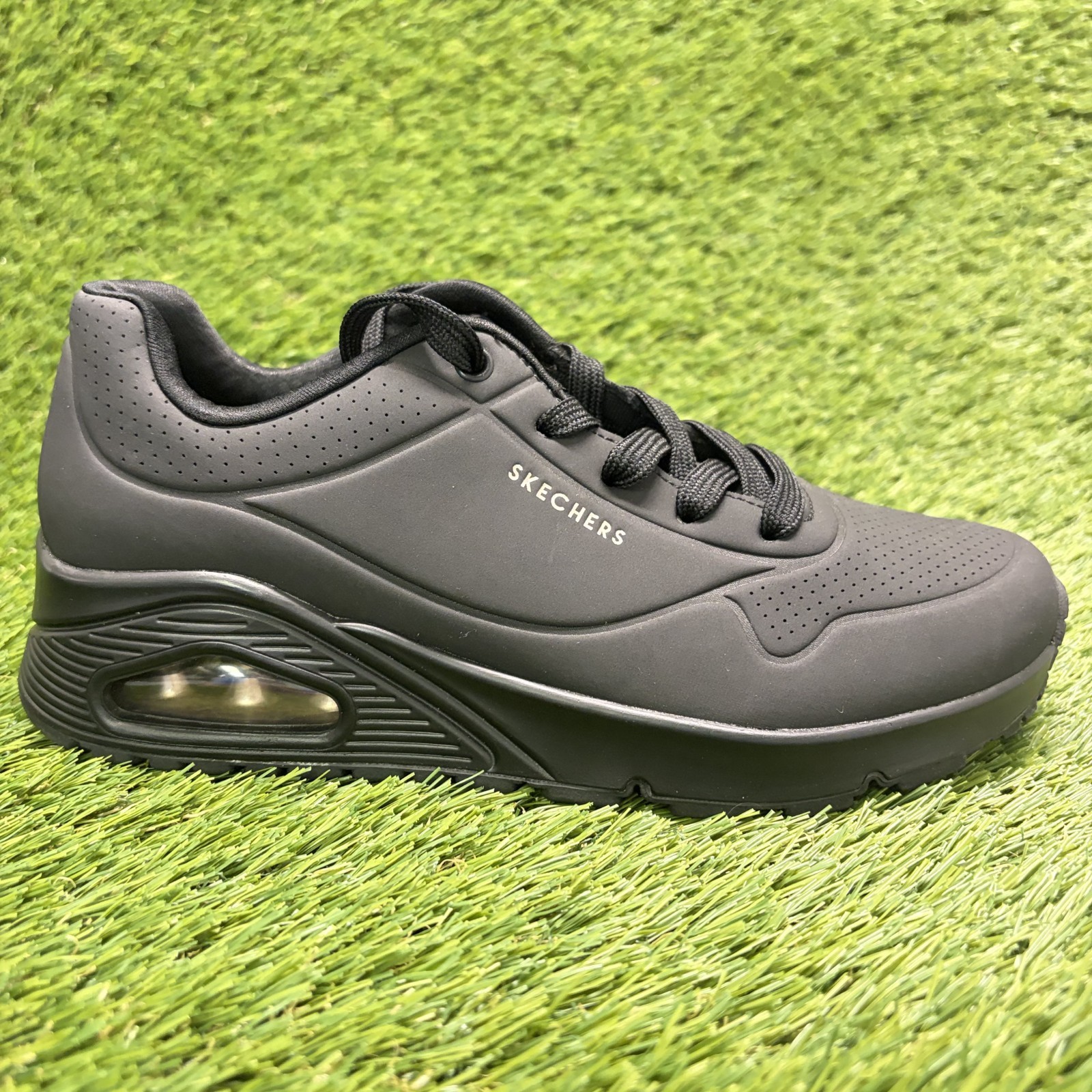 Skechers Uno-Stand on Air Womens Size 7.5 Black Athletic Running Shoes Sneakers