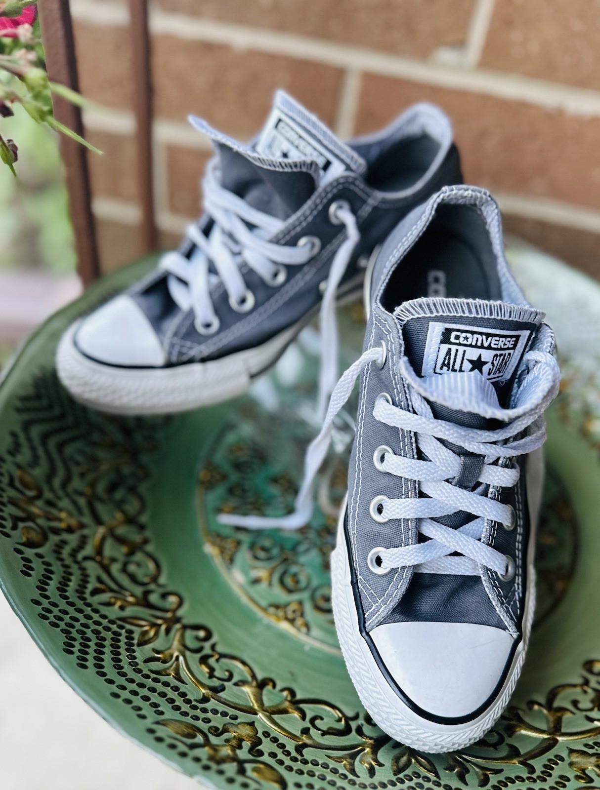 Converse 554880F Women US 6 Chuck Taylor Double Tongue Low Top Ox Gray CTAS