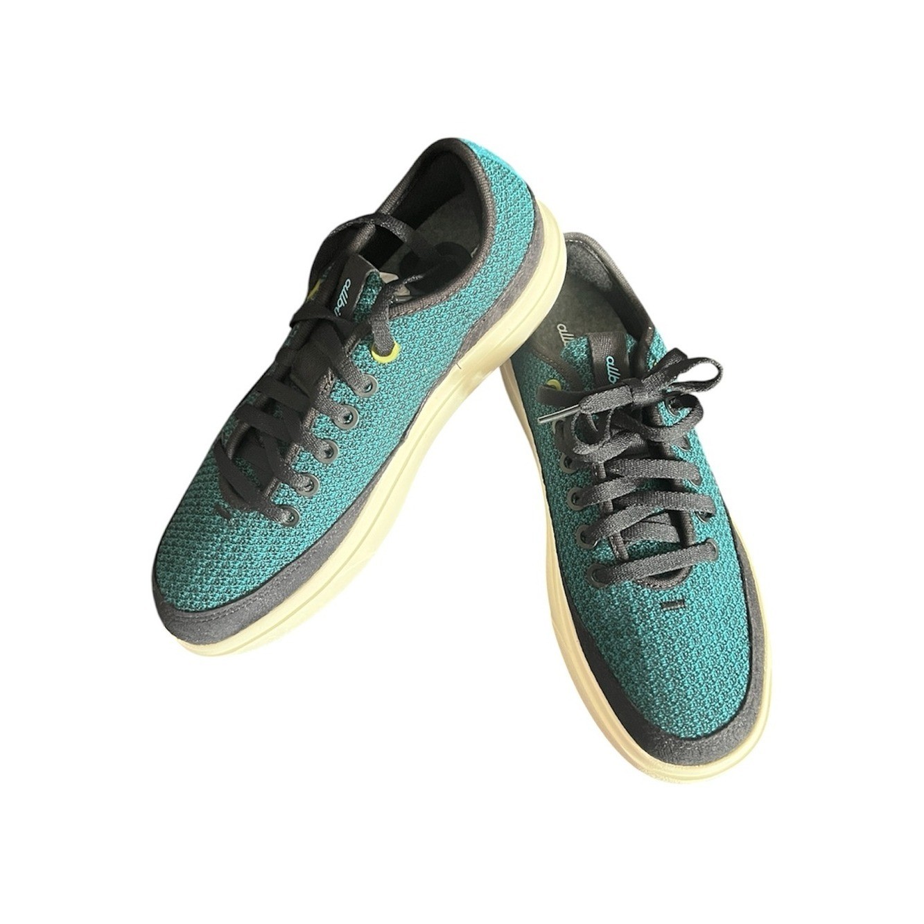 Allbirds Women’s Wool Piper 2 – Teal Sneakers with Black Trim – size 10