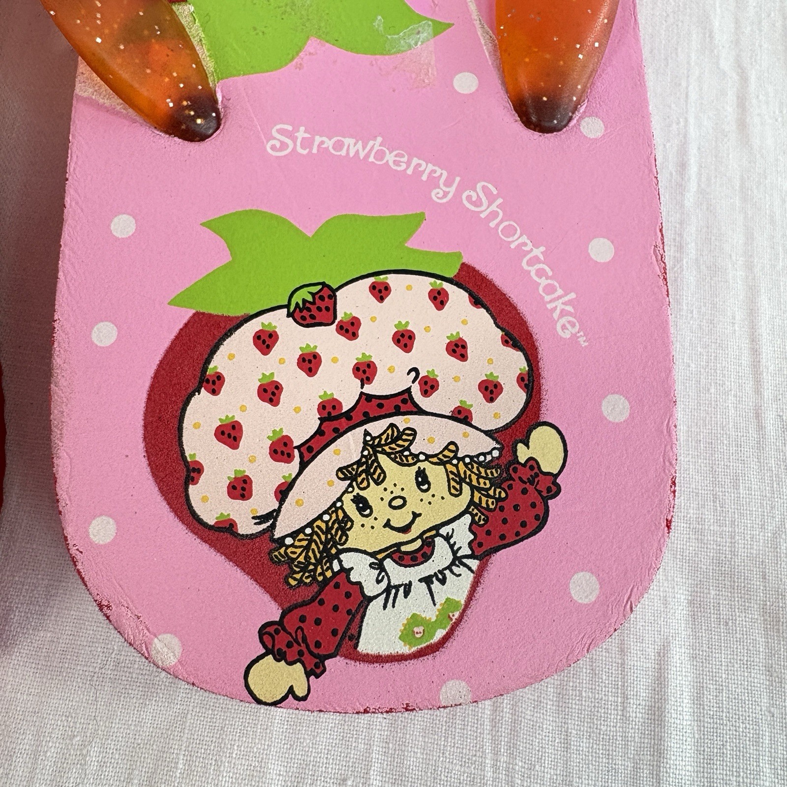 Vintage 2004 Strawberry Shortcake Flip Flops New Size M9/10