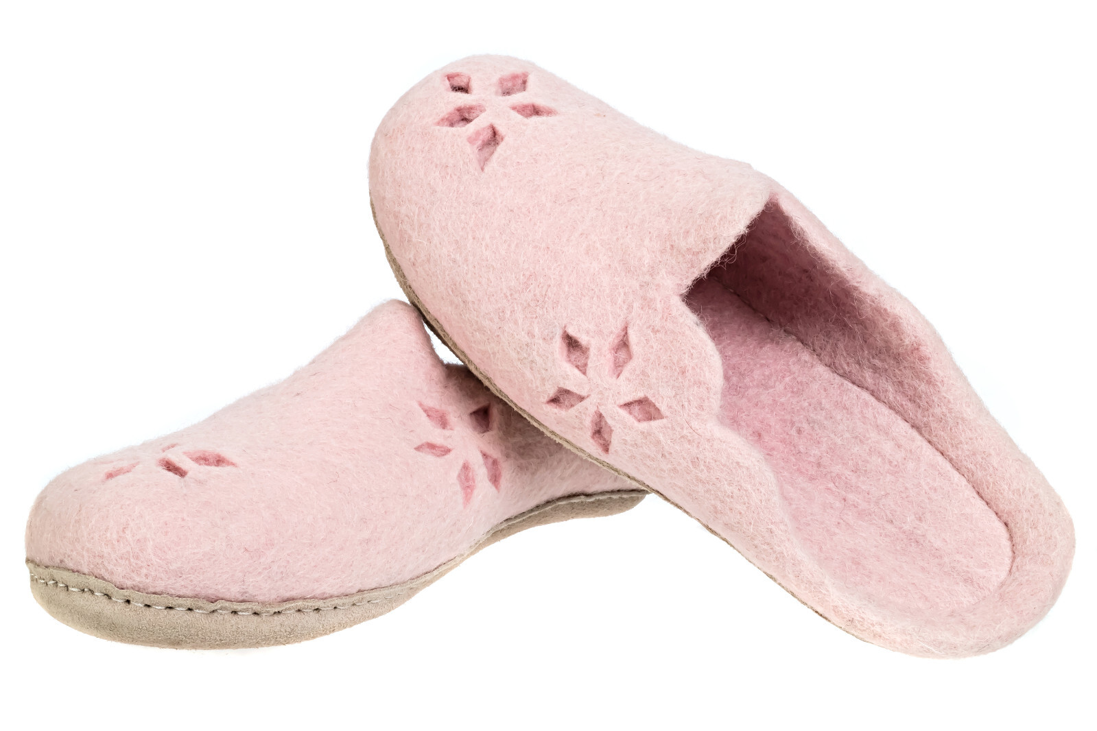Eco Friendly Natural Sheep Wool Felted Handmade Shoes Footwear Slippers