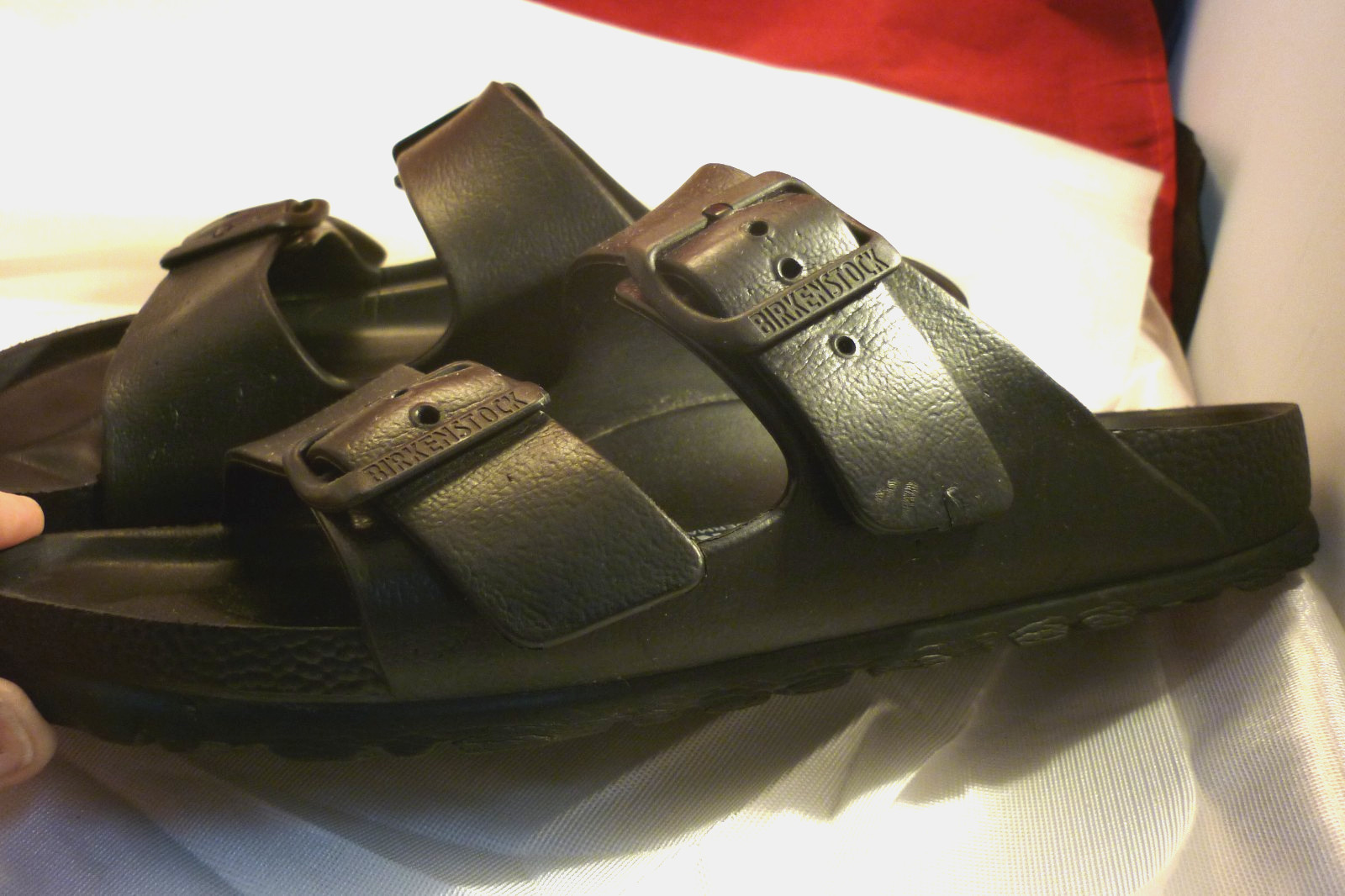 BIRKENSTOCK GERMANY SLIP ON BLACK SANDLES SIZE 6 EURO SIZE 37