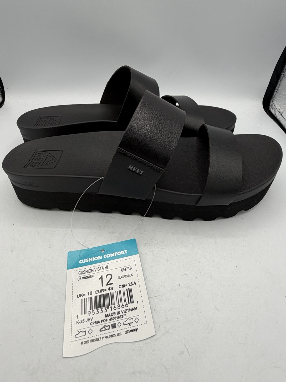 Reef Cushion Vista Hi Womens Platform Fashion Sandal, Arch Support Size: 12