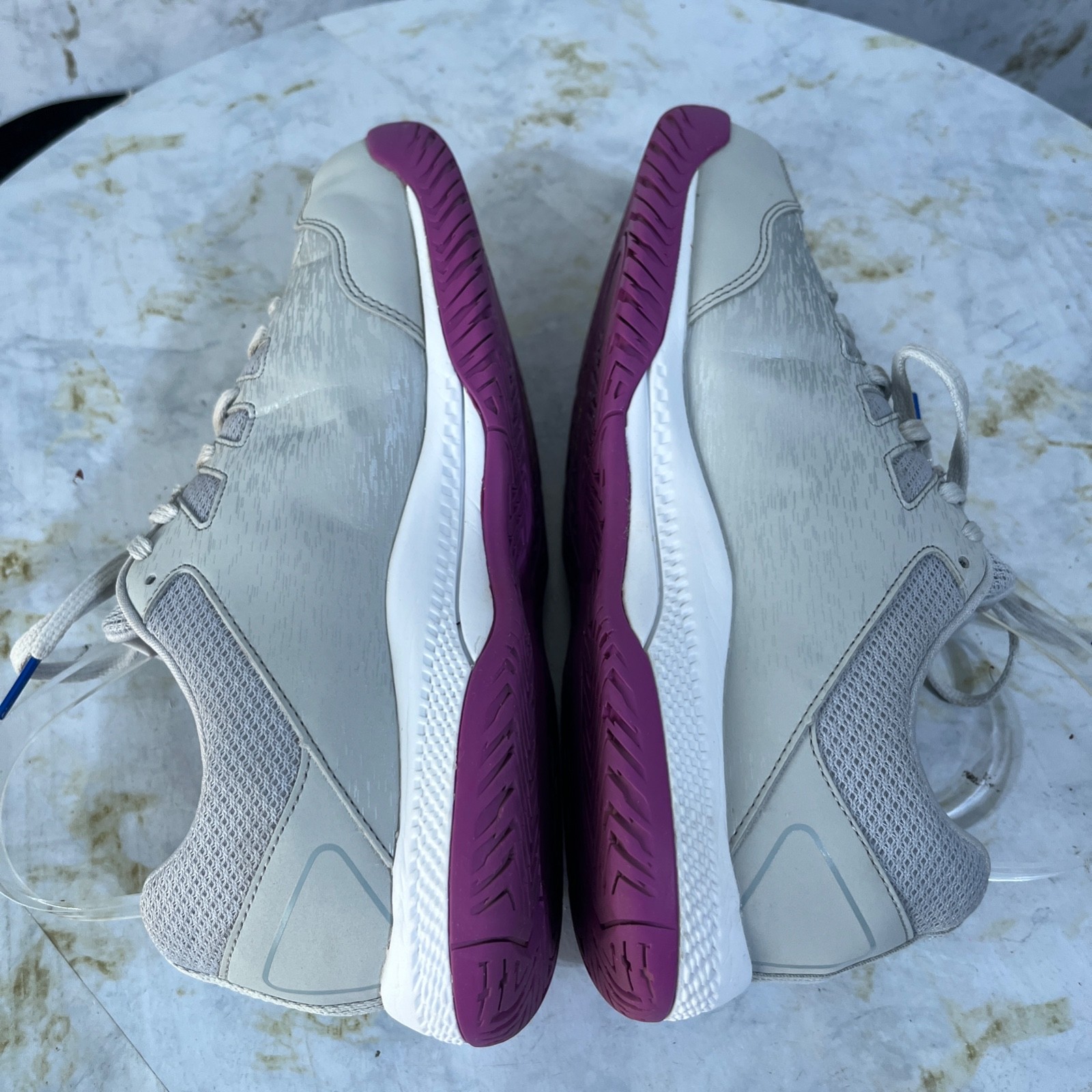 Skechers Viper Court Womens Size 10 Tennis Shoes Gray Purple Pickleball Sneakers