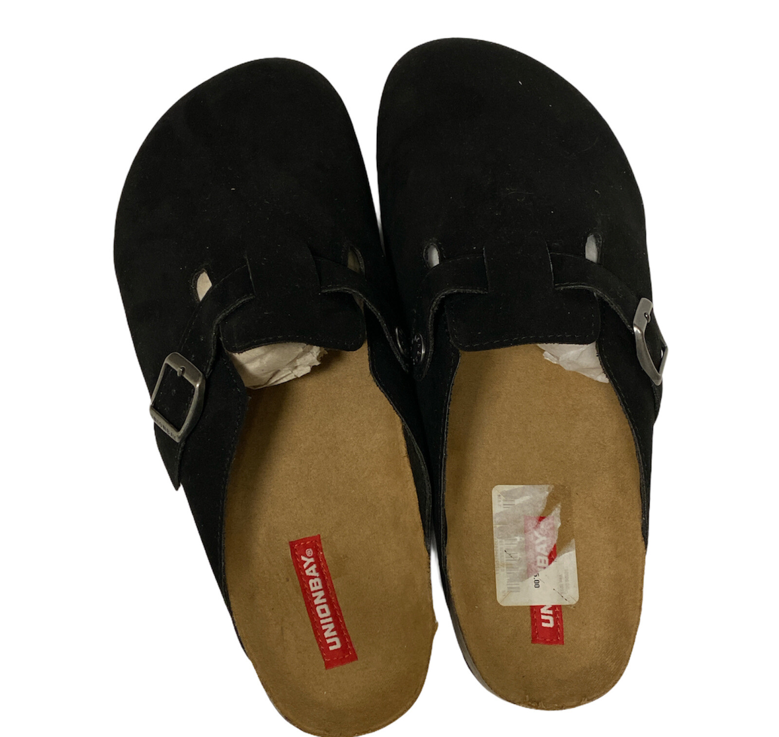 Unionbay Womens Comfort Flat Slip On Buckle Brown Drinky Clogs Size US10