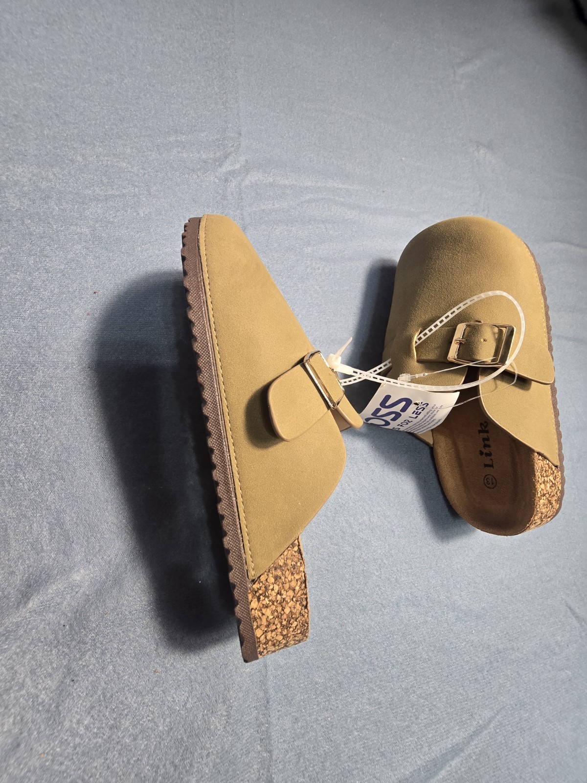 2P Link Beige Buckle Clog Sandals for kids Comfort ShoesFlat Closed Toe sz 13/10