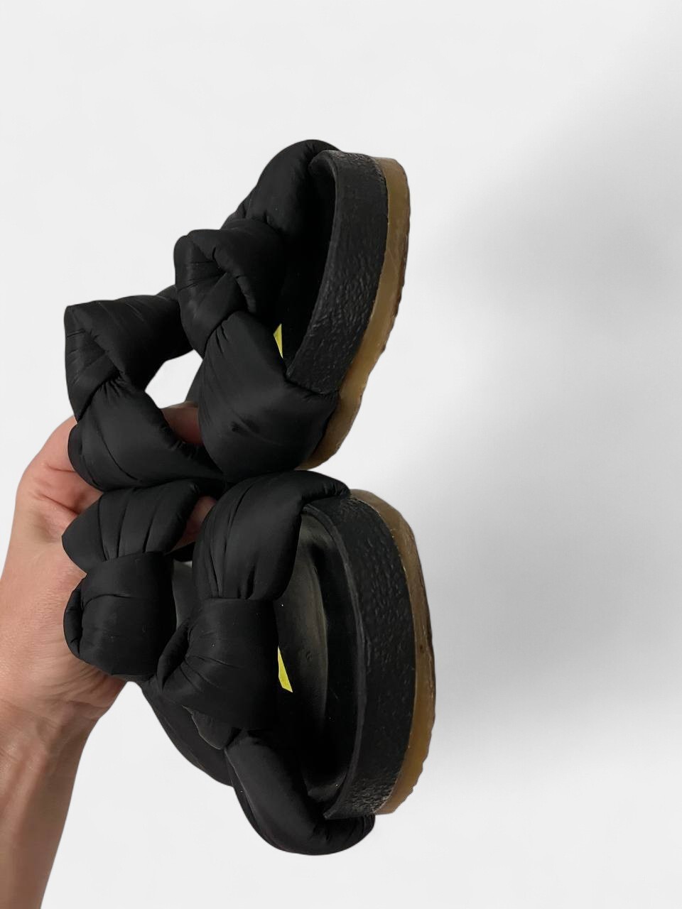 Black flip flops with soft puffy upper from bimba y lola US 6/ UK 4/ EU 37