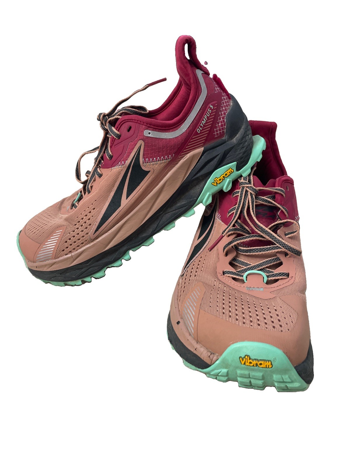 Altra Olympus 5 Sneakers Women’s 8.5 Pink Hiking Trail Running Shoes NO INSOLES