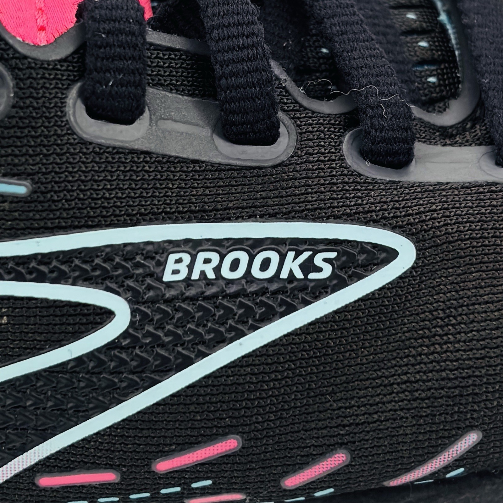 Womens 9.5 Medium B Brooks Glycerin 20 Black Blue Pink Running Shoes 1203691B005
