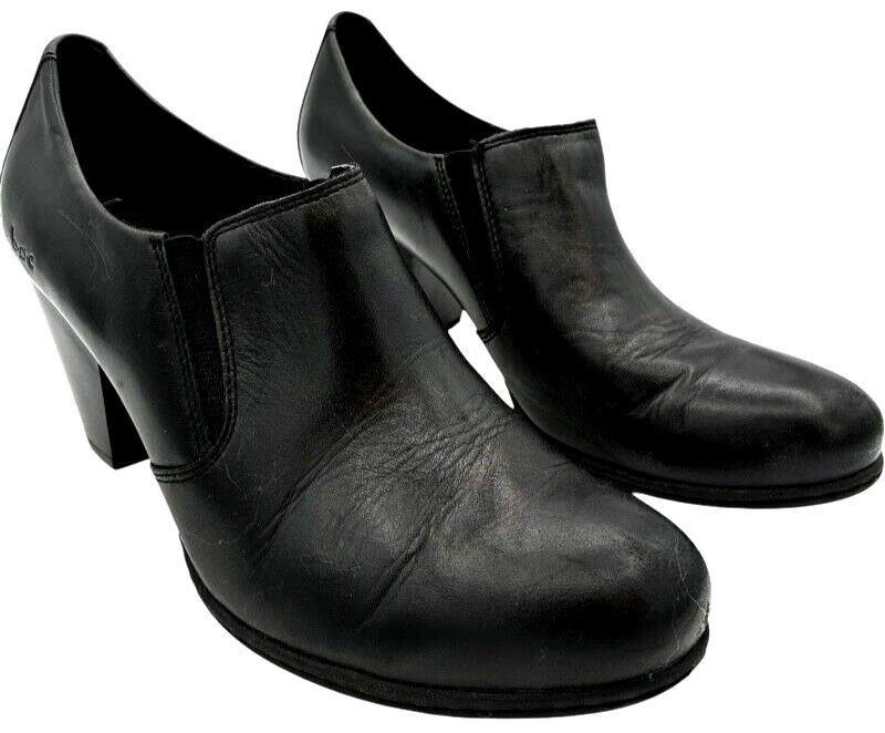 born concepts women’s B0C BC3614 Black Leather 2.5 in heel booties size 8
