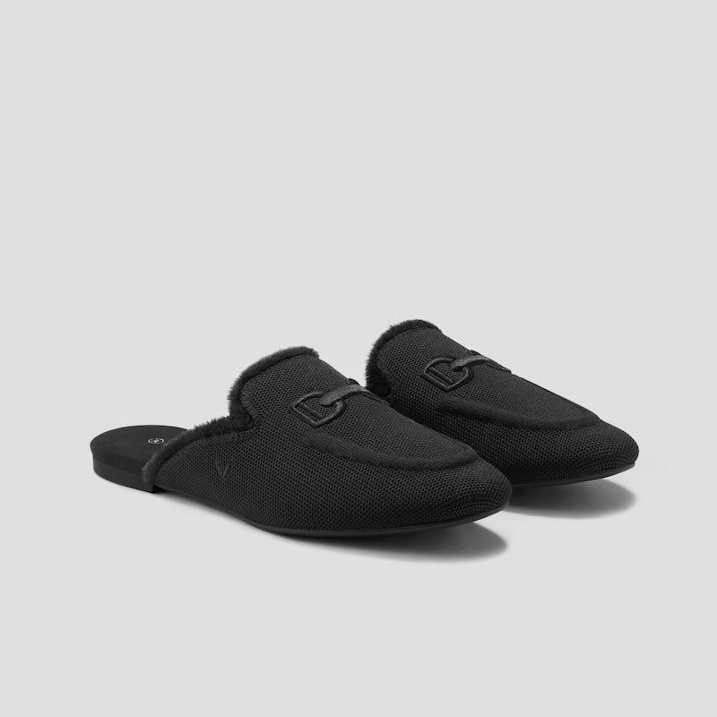 VIVAIA Round-Toe Fluffy Patterned Mules (Erica) EU 39 / US 8