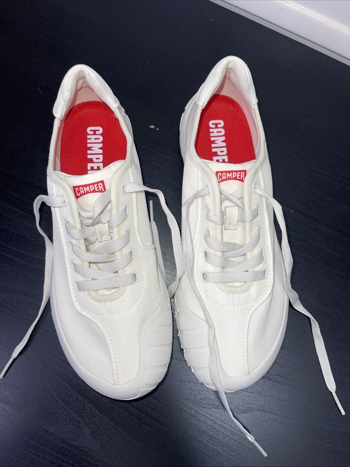 Camper Unisex Sneakers EU 39 Men 6 Women 8 White Low Top Lace-Up EVA Sole