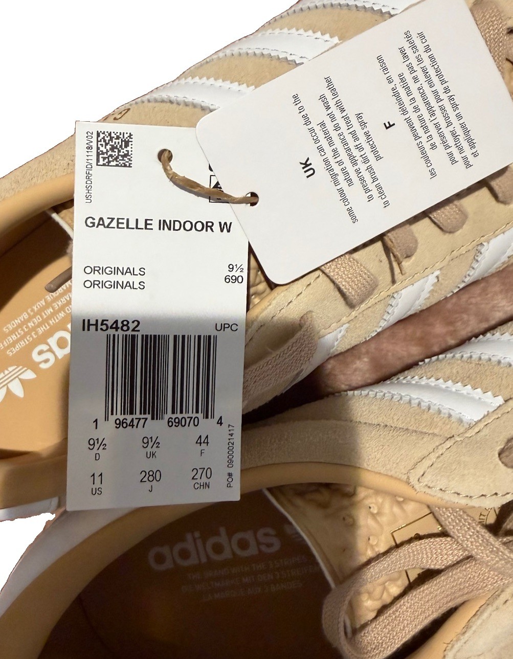 Adidas Gazelle Indoor W IH5482 Magic Beige White Gum Women’s Size 11 NEW