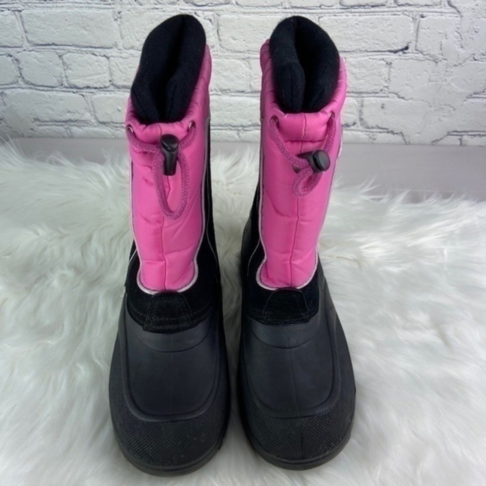 Totes Jeanie Winter Snow Boots Black Pink Size 6