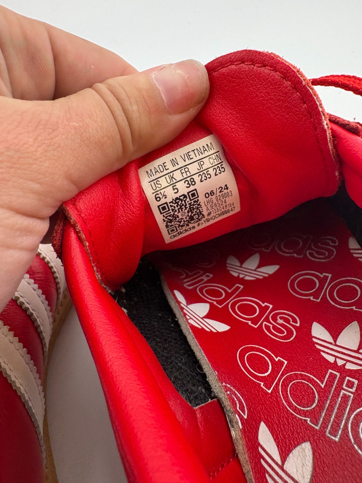 WORN adidas Samba OG Better Scarlet IE6524 Size 6.5w NO BOX