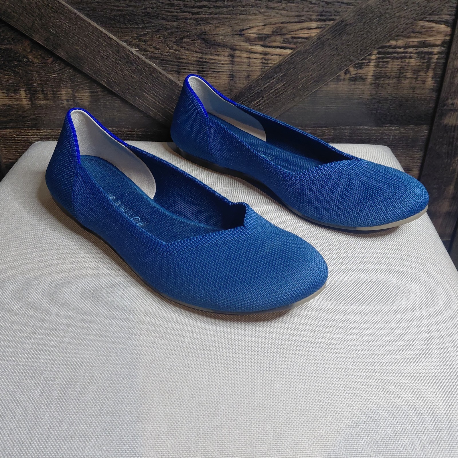 Rothy’s Eco-Friendly Knit Slip-On Flats Blue Women’s Size 8