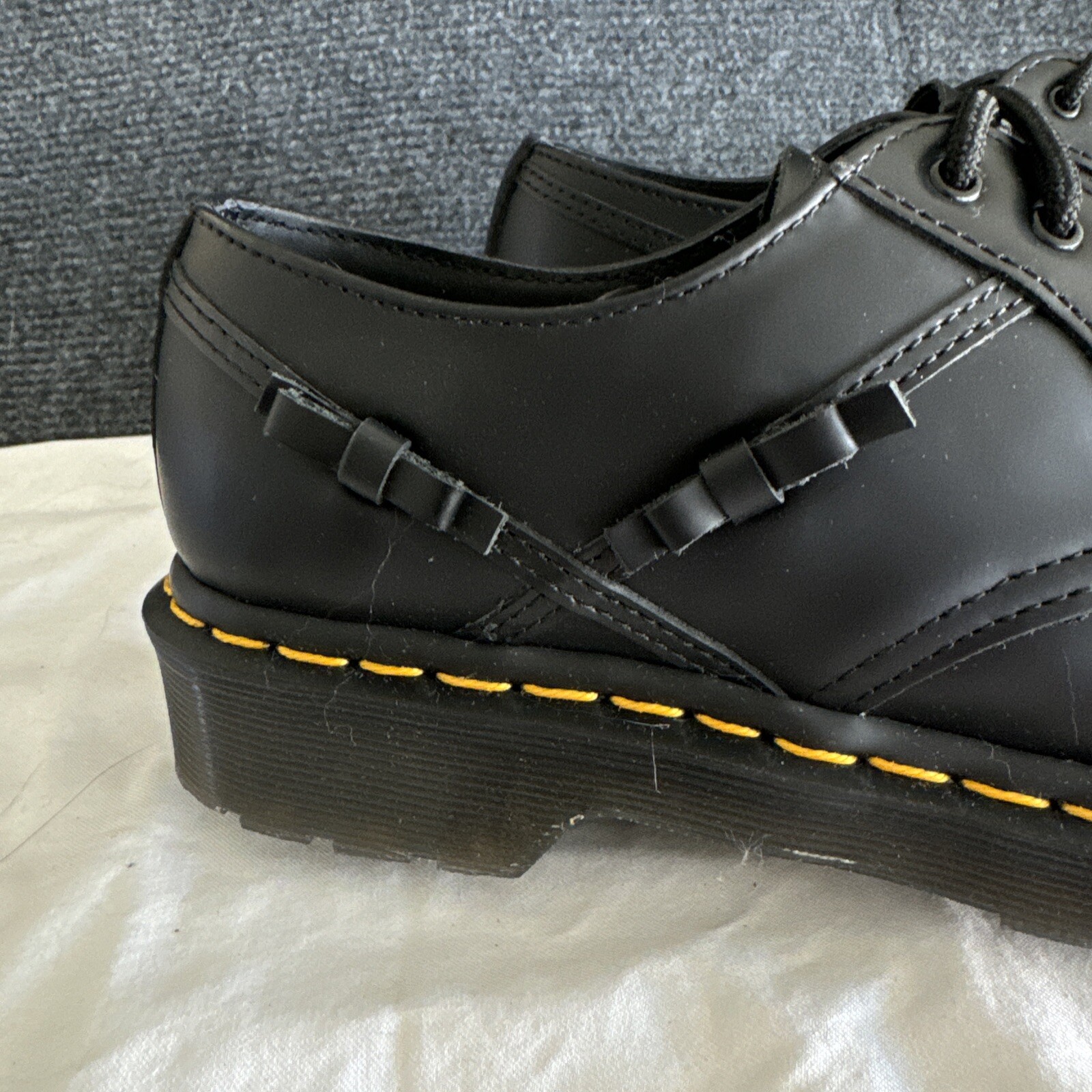 Doc Martens 1461 Black Oxford, With Bows, New, Woman Left Size 8, Right Size 7