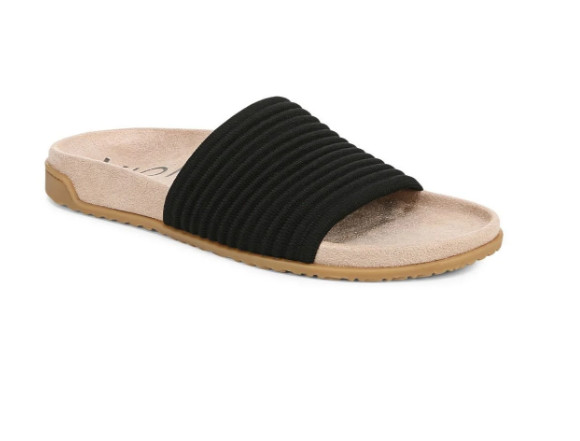Vionic’s Evie Knit Slide Sandal, Black