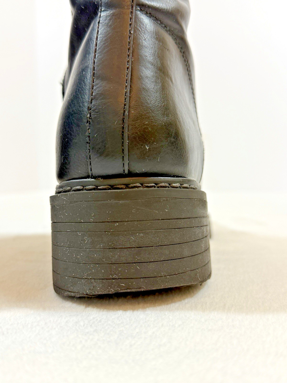 Universal Thread Women’s Black Combat Ankle Boots Lace-Up Side Zipper Size 10