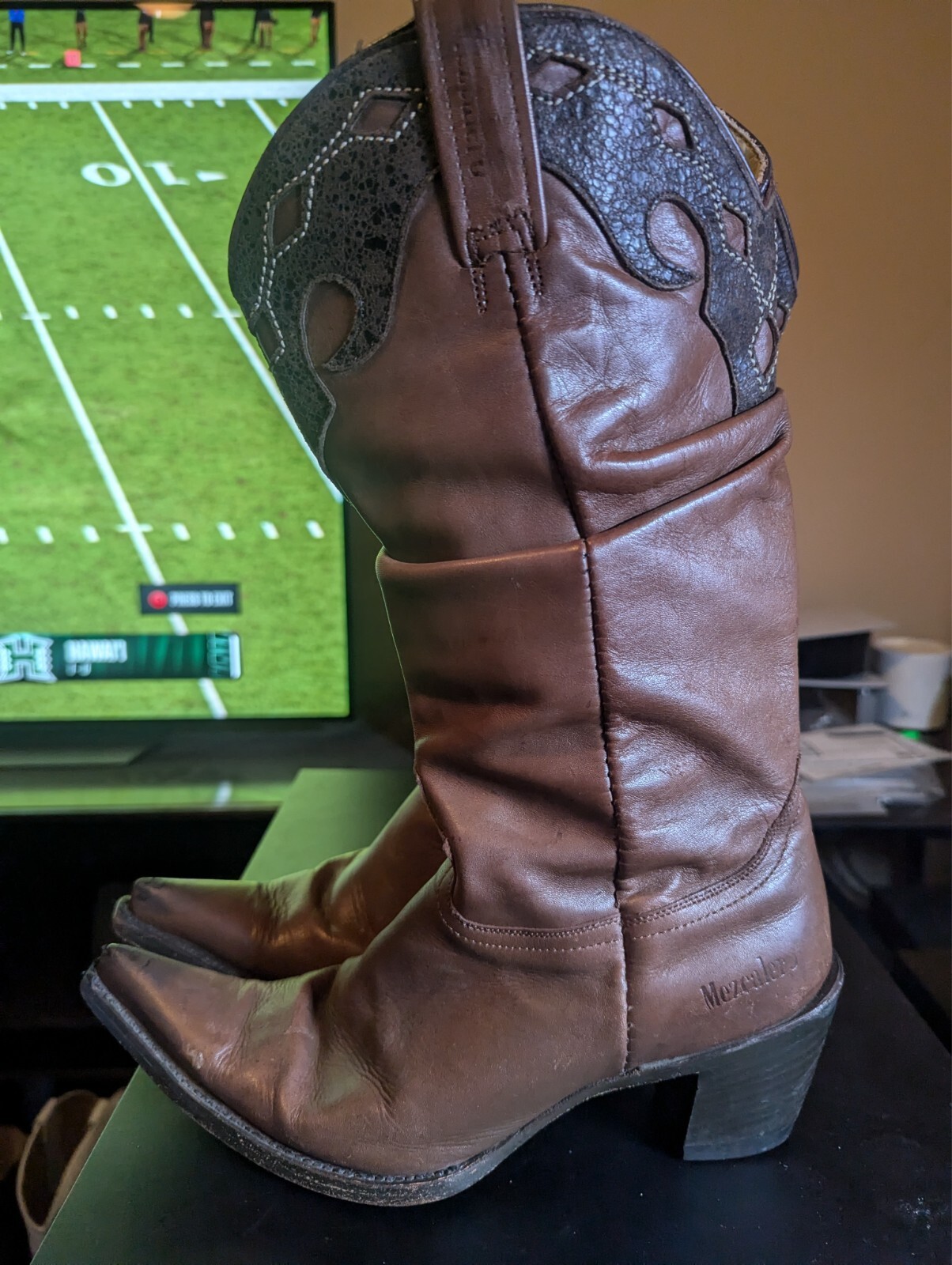 Used Women Mezcalero Cowboy Boots 9.5EE Brown
