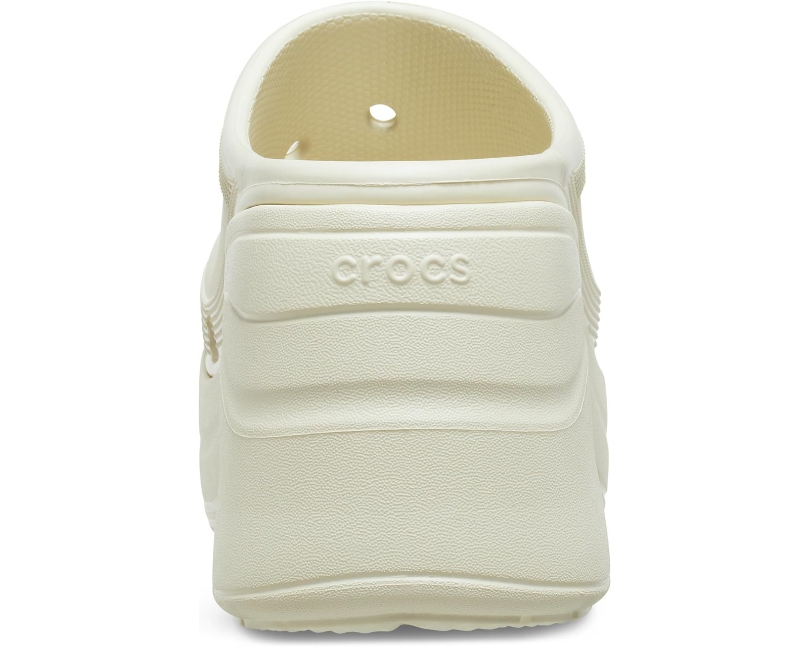 Crocs Siren Clog Platform Block High Heels Bone White Slip On Womens Size 9
