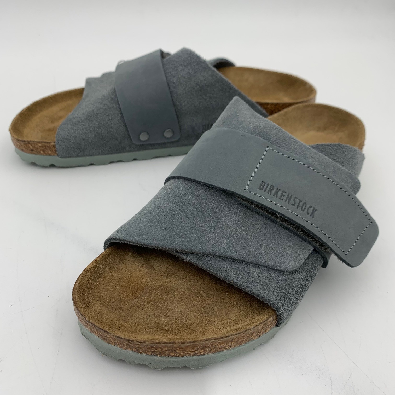 Birkenstock New w/ Box Kyoto Basalt Gray Nubuck/Suede Leather Narrow 1029157