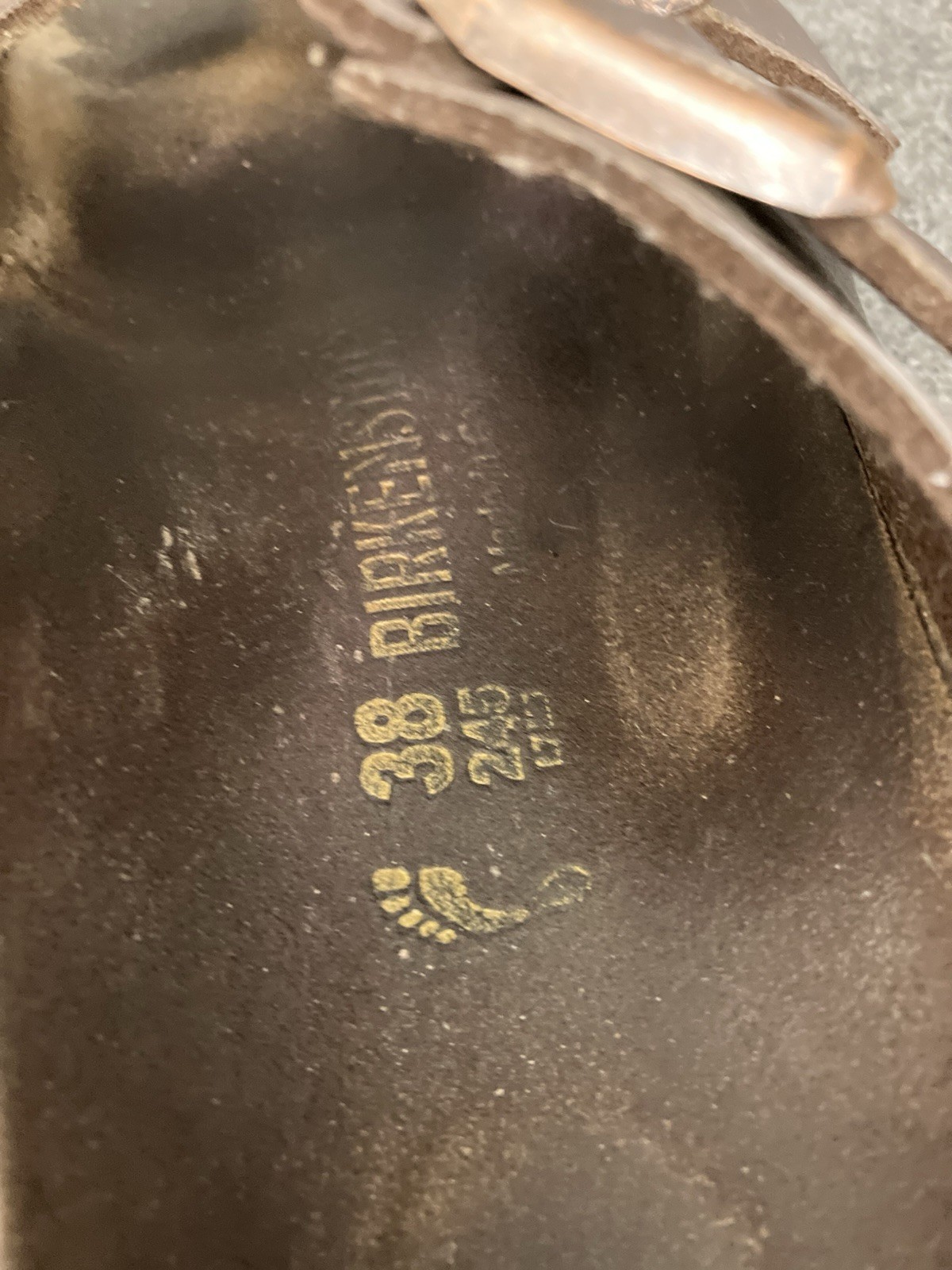 Birkenstock Arizona Sandals Women 7 – 7.5 EU 38 NARROW Brown Birko Flor