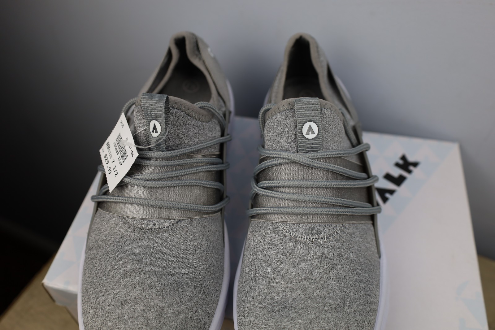Airwalk Grey Jersey Flash Women’s Sneakers Tennis Shoes, Size 8