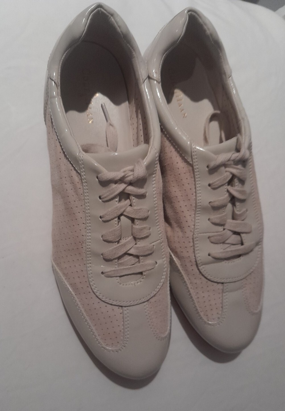 Cole Haan Womens Patent Leather / Suede Sneakers Gray Size 9B
