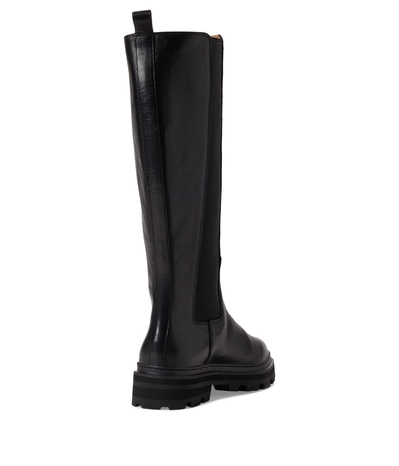 New Madewell Porter Tall Boot Extended Leather Lugged Block Heel Black 9.5 M