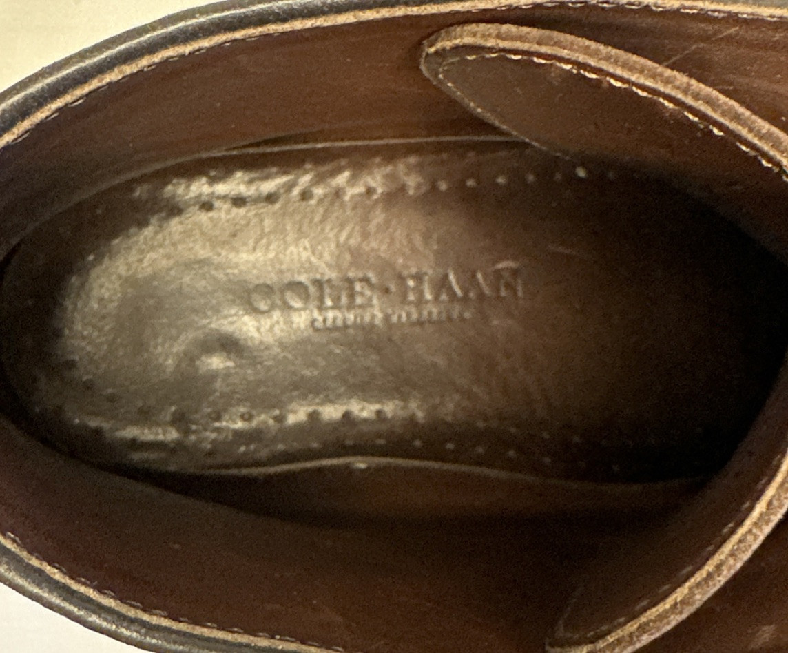 Cole Haan Women’s 8.5 M Brown Leather Hiking Chukka Boots Moc Toe Lace Gorpcore