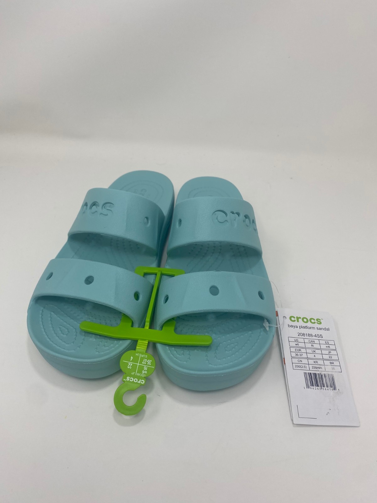 Crocs Baya Platform Sandal – Light Blue/ Teal – Women’s Size 6