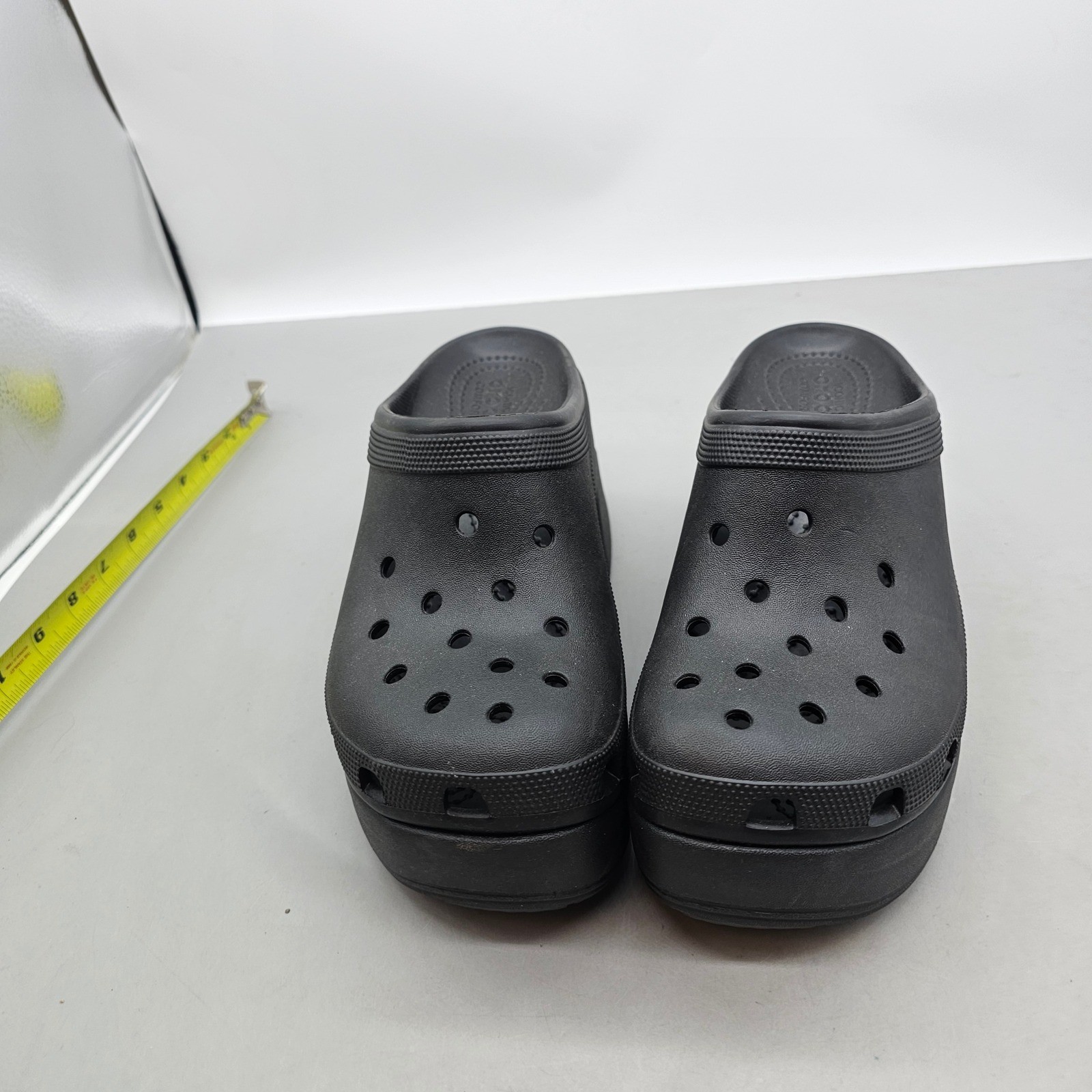 Crocs Siren Clog Black Platform Block Heel Mules Womens 9 Mens 7 208547-001