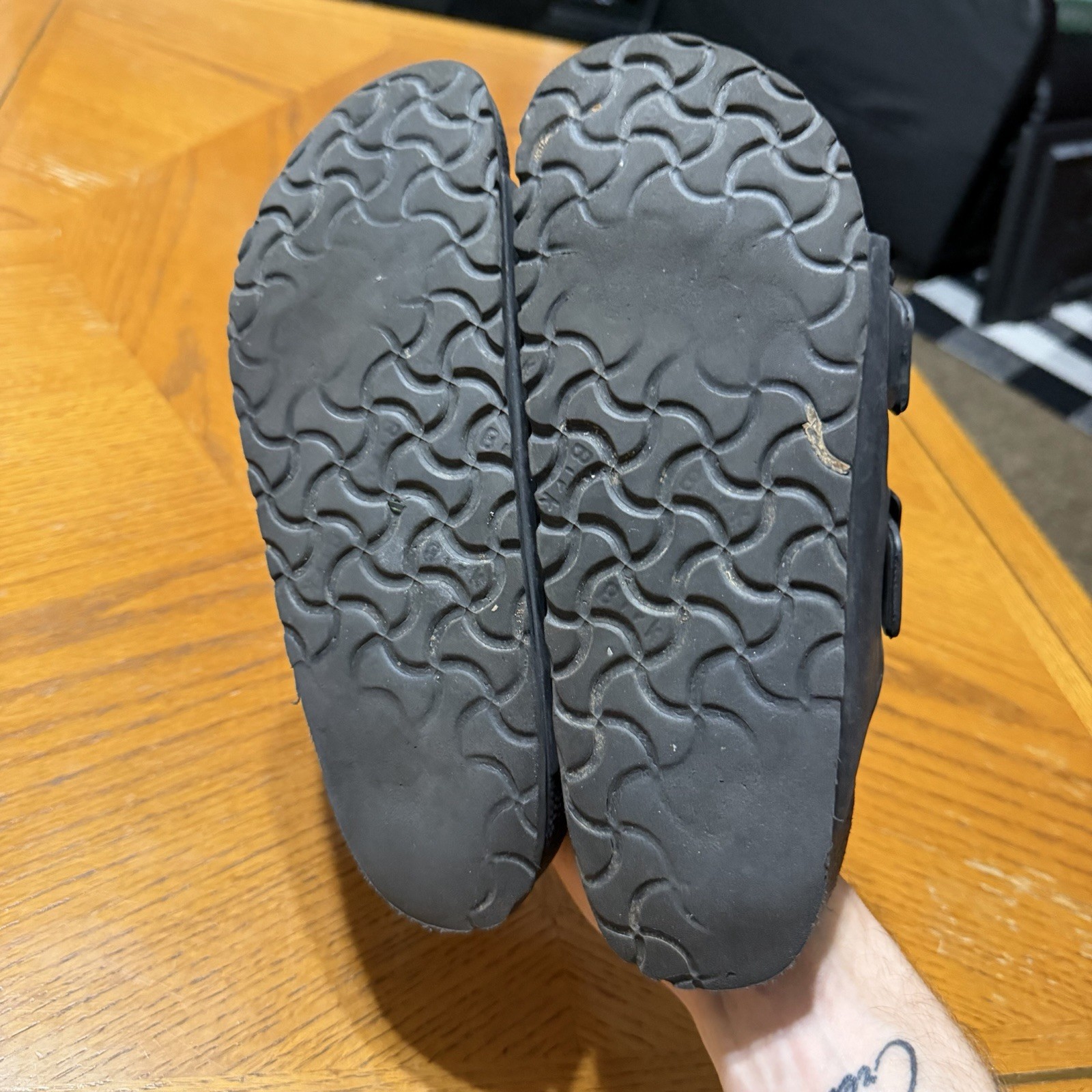 2000s Vintage Birkenstock Arizona Rubber Streetwear y2k Black Sandals
