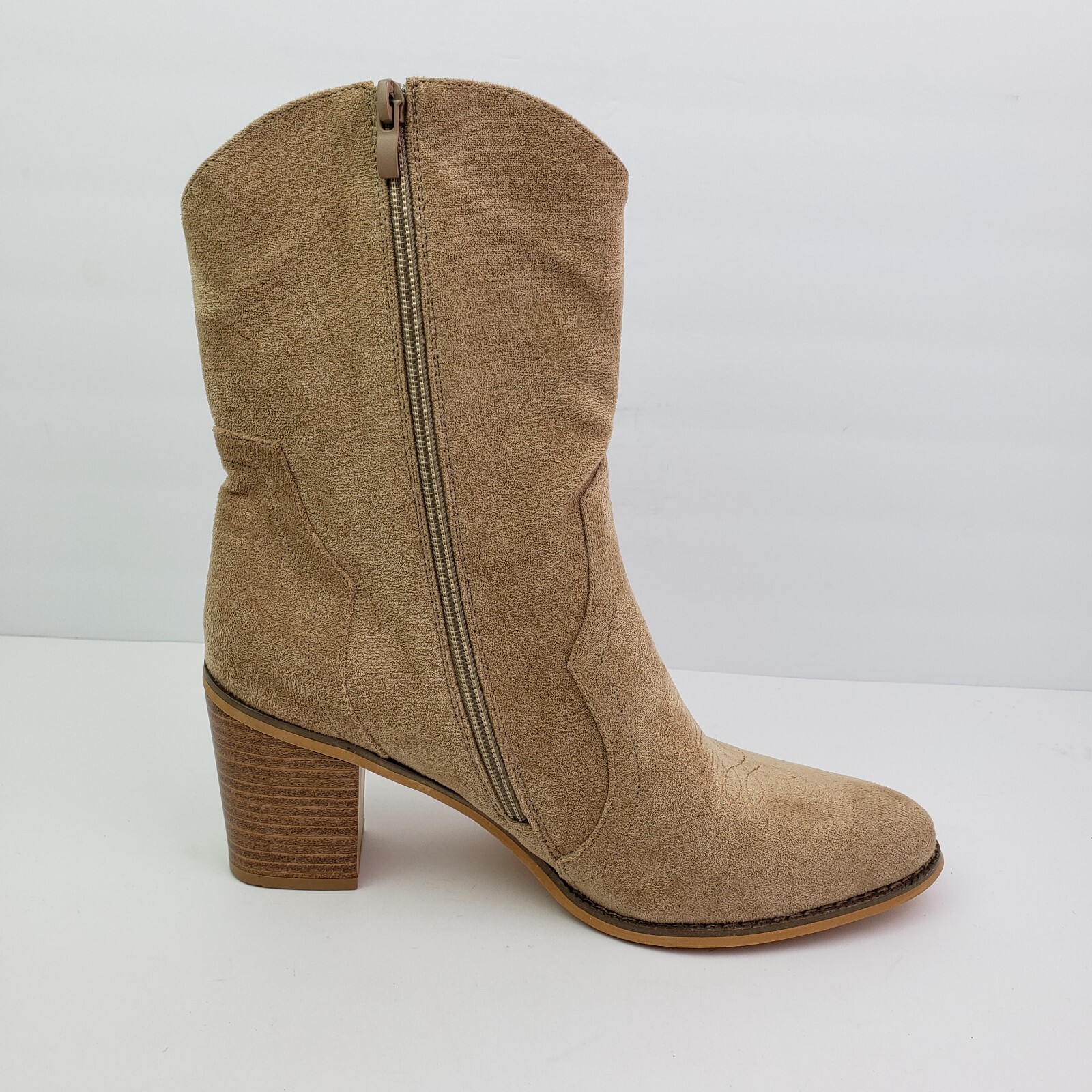 Olivia & Kate New York Bonita Womens Size 9.5 Brown 3.25″ Heeled Western Boots
