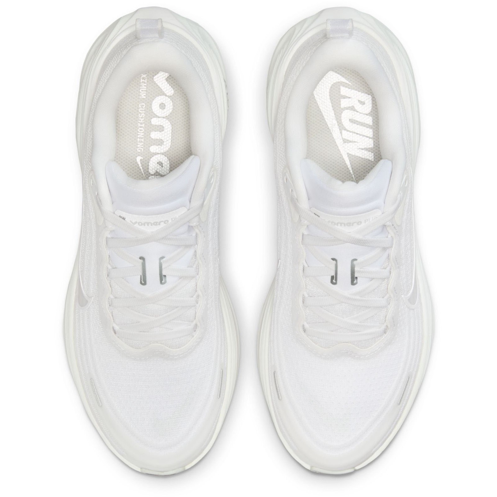 Nike Vomero Plus Road-Running Shoes – Women’s-White/Grey/Metallic Silver