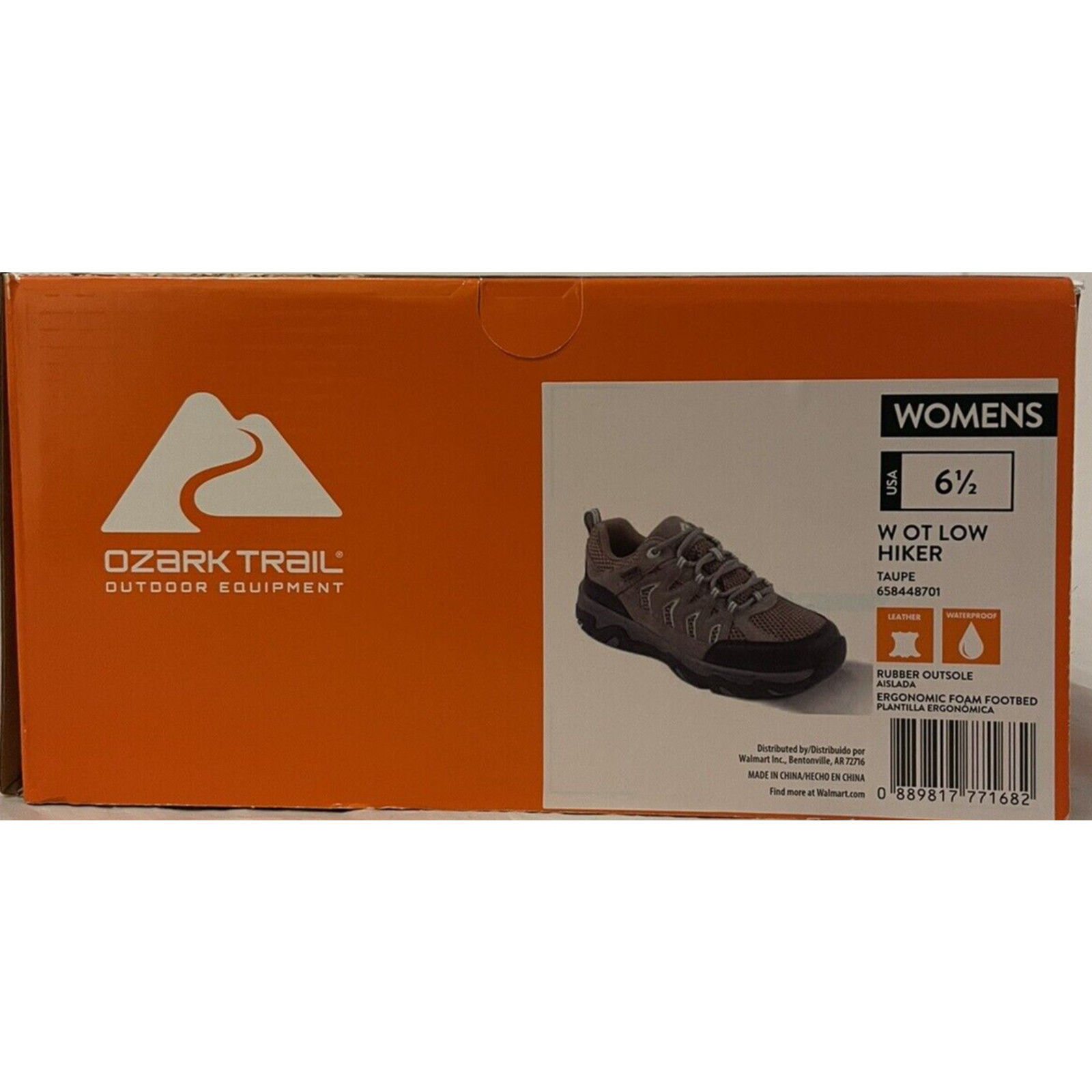 Ozark Trail Women’s Taupe Black Suede Mesh Lace Up Hiker Sneakers Shoes 6.5 NEW