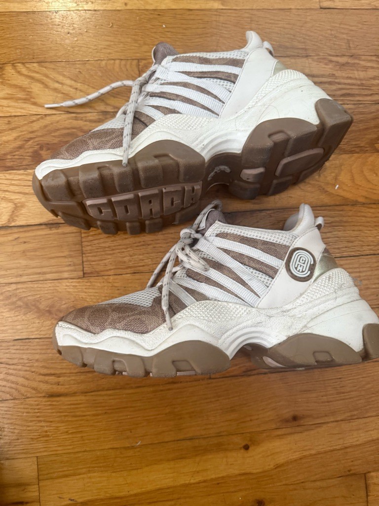 Coach’s «CitySole» C165 runner cc mesh size Beige and Brown Sneakers NWOB