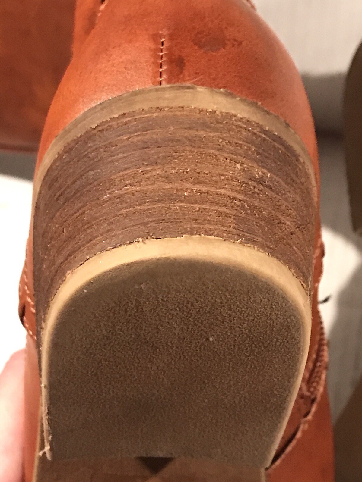 Boots MIA EVERETT Size 10M Brown Whipstitch Tall Riding Fashion Faux Leather