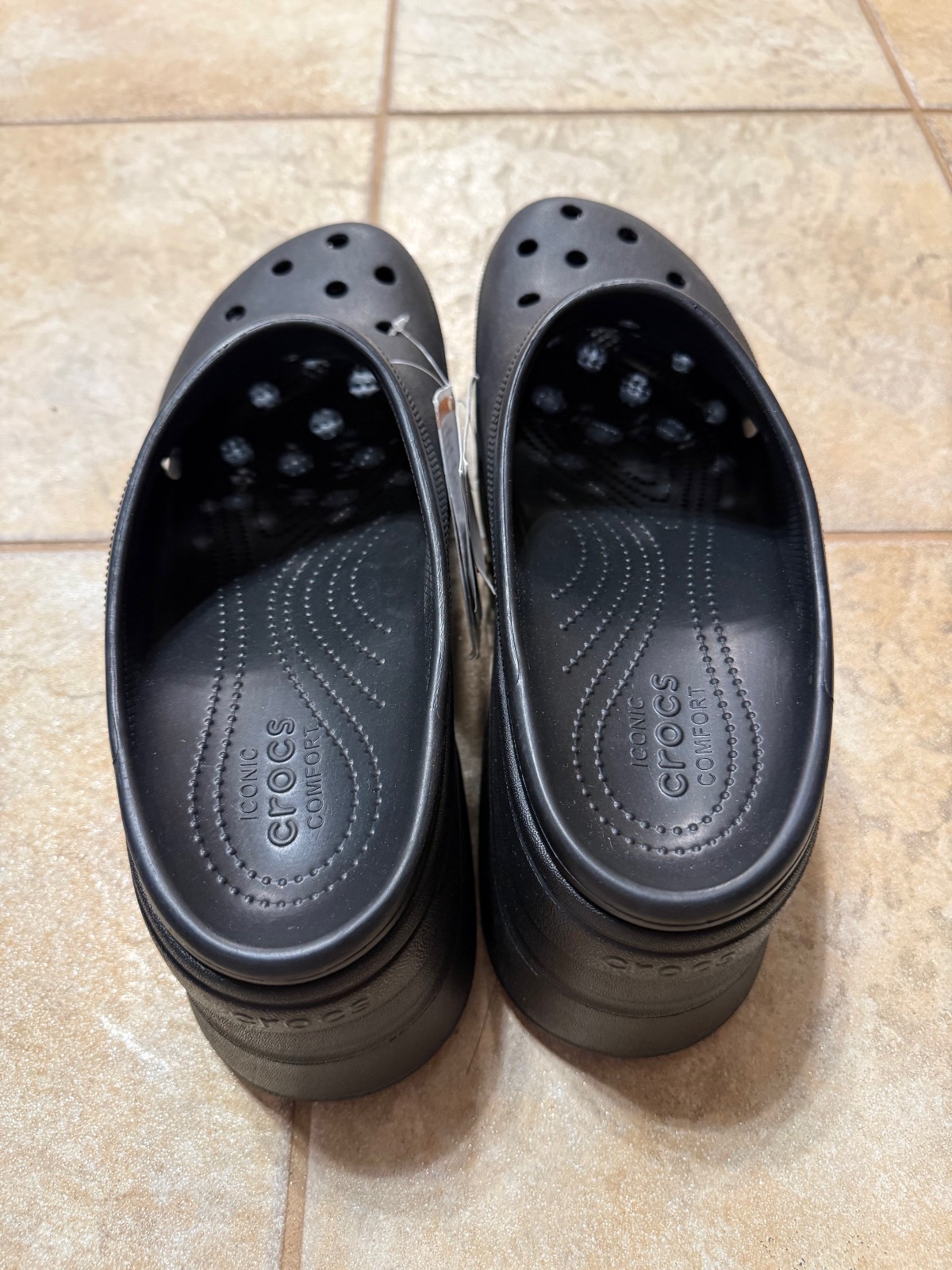 NWT Crocs Siren Clog Black Size M12 W14 US 208547-001 Platform Chunky Heel New