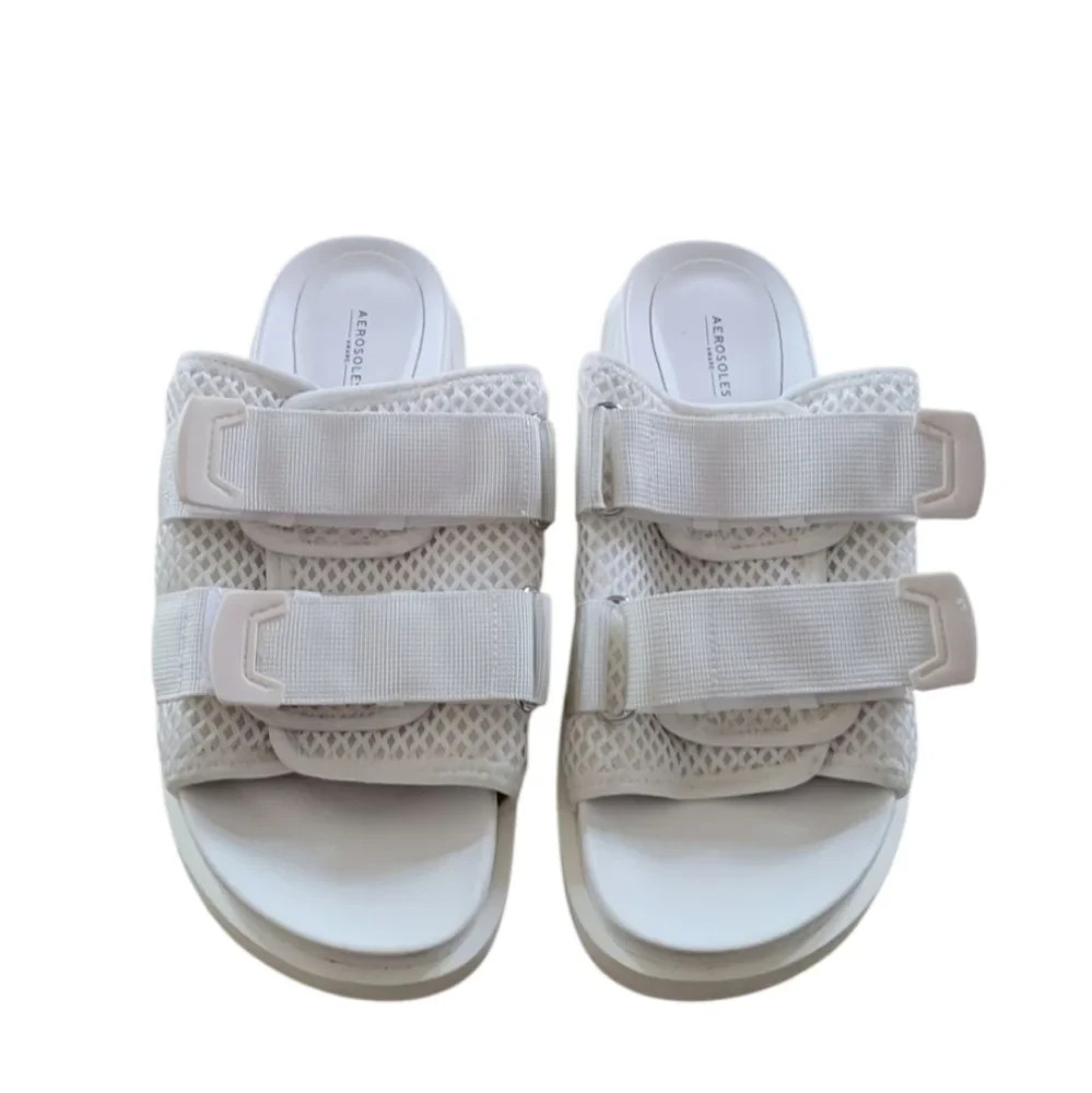 Aerosoles Aware Vegan Tara Sandal White Size 9.5