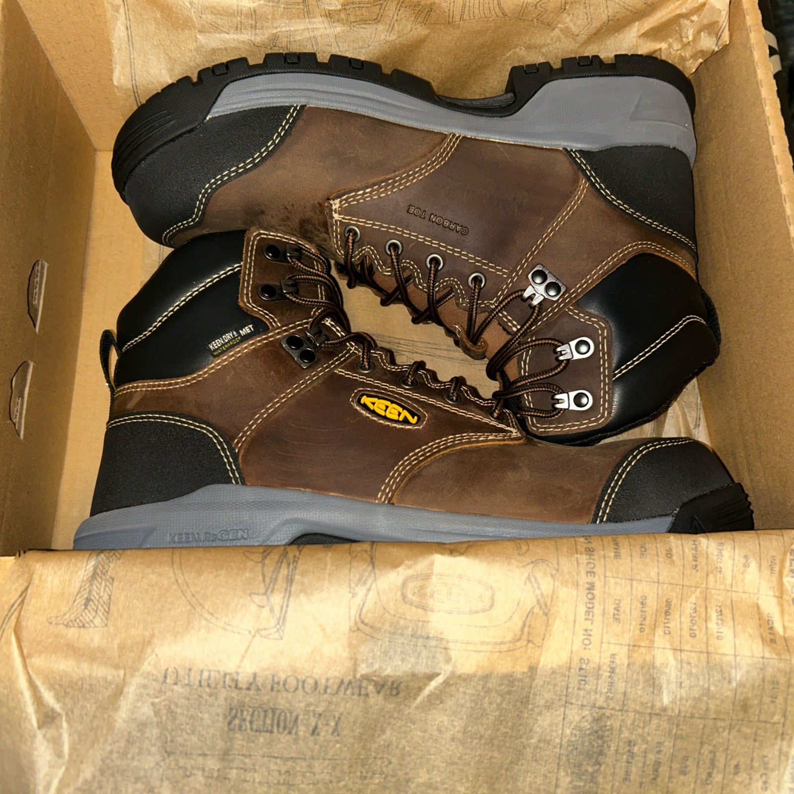 KEEN Evanston 6″ Waterproof Boot INT MET (Carbon Toe) Women’s 11 US