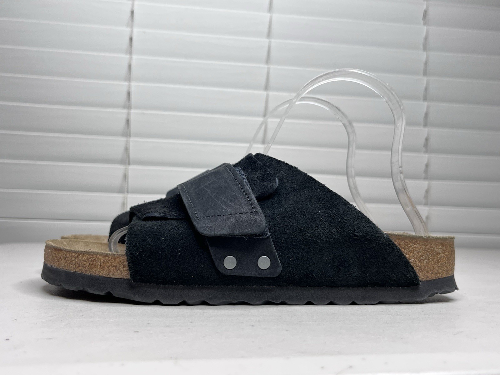 Birkenstock Kyoto Nubuck-Suede Leather Slide-On Sandals Sz 38