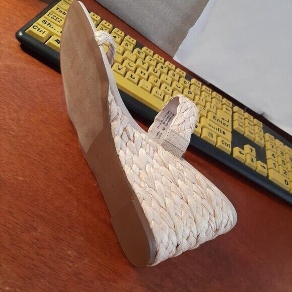 NEW ! Steven New York Ardy Espadrille Wedge Sandal Nude Size 8/9/11