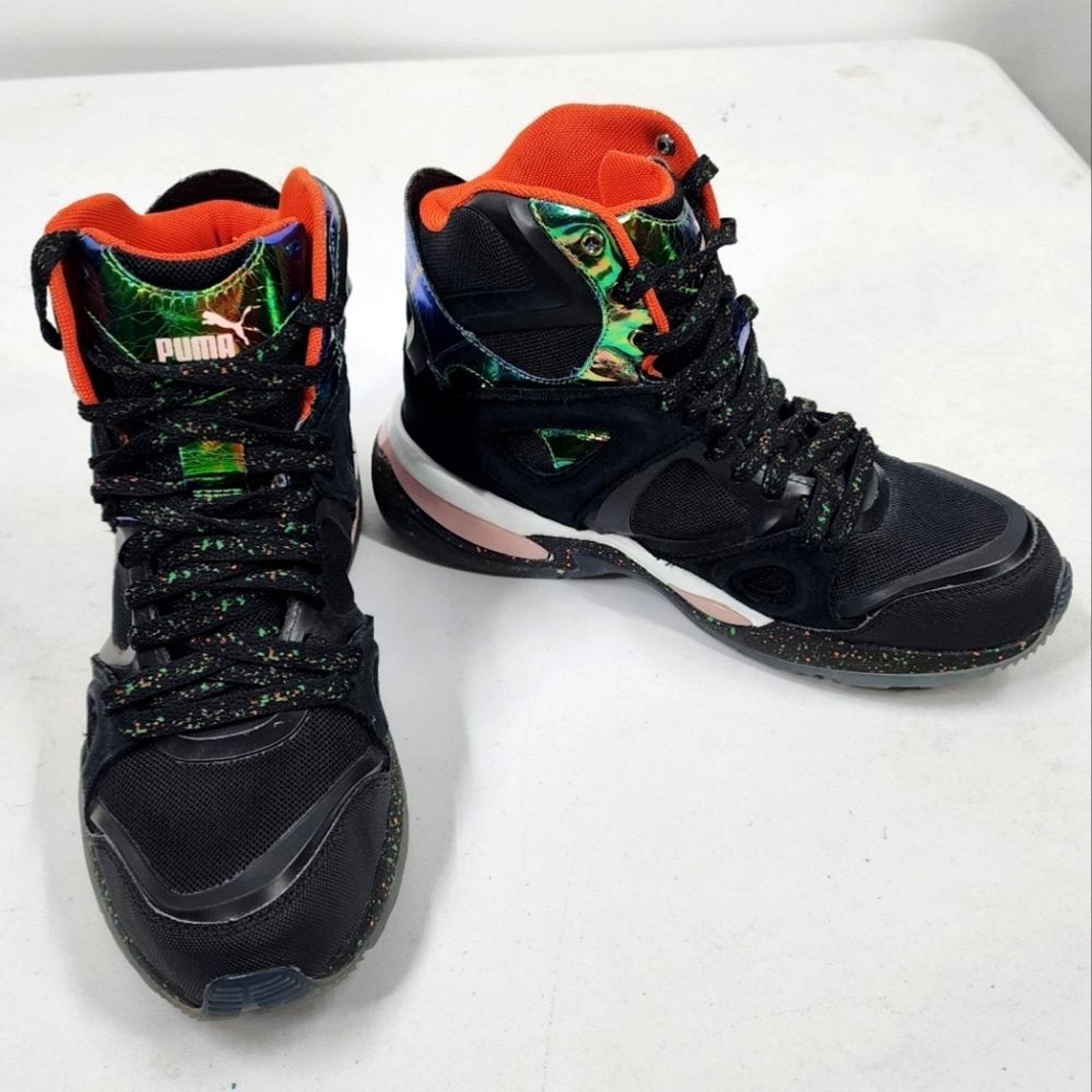 Puma McQueen Tech Runner Mid black holographic men’s 7 women’s 8.5